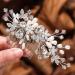 Zoestar Wedding Hair Combs Slides Silver Crystal Headpiece Pearl Bridal Hair Jewelry Rhinestone Hair Accessories for Women and Girls - Buy Online on GoSupps.com