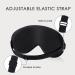 Natural Silk Sleep Eye Mask for Men and Women - Adjustable Black Blindfold for Night Sleeping, Travel, Nap, and Meditation - Buy Online on GoSupps.com