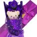 Abbie Home 3 Scented Soap Roses Bouquet with Teddy Bear Gift Box - Perfect for Valentine's, Anniversary, Wedding, Mothers Day - Purple - Buy Online on GoSupps.com