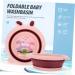 minkissy Folding Foot Basin Plastic Wash Basin Outdoor Tub Dish Tub Cartoon Wash Basin Small Wash Basin Portable Shampooer Folding Basin Fold up Sink Tpe Pink Bath Tub Travel Foldable 33X31X10CM Pink - Buy Online on GoSupps.com