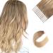 Sixstarhair Invisible Tape Extensions Real Hair 20pcs 50g 45cm Invisible Tape In Hair Cancer Real Hair Ash Brown Fades to dirty Blond Highlight Aschblond Balayage#8/16/60 45 cm B8-8#60