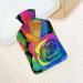Watercolor Rose Hot Water Bottle with Plush Cover - Hand Warmer for Adults & Kids | 26.5x15.3cm - Buy Online on GoSupps.com