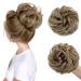 Tess hair part with rubber band 55g lured hair tie with hair light brown to blonde big bun hair part hair part hair extension for women girls 55 g light brown to blonde