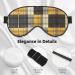 Unisex Double-Sided Plaid Sleep Mask - Yellow Gray Black | Ideal for Restful Sleep & Skin Care - Buy Online on GoSupps.com