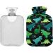 Buy Cute Green Dinosaur Heat Bottle for Pain Relief | 1L Hot Water Bottle & Bed Warmer - Perfect for Cramps - Buy Online on GoSupps.com