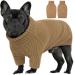 Iecoii dog sweater sweater for dogs dog sweaters for small medium -sized large dogs warm turtleneck dog sweater winter dog clothing for cats chihuahua French bulldog Labrador medium camel