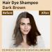 Dark Brown Hair Dye Shampoo for Gray Hair - Quick & Natural 3 in 1 Hair Color for Men & Women - Buy Online on GoSupps.com