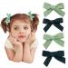 3 pieces of hair chips baby hairdressing children hair clips arches hair clip spring summer hair clip green mint green mowknot hair clips beginning of school gift for girls young