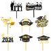 Lucleag 8 Pieces Graduation Cake Decorations 2024 Graduation Cupcake Toppers Class of 2024 Cake Toppers Decorations Cake Cupcake Toppers for Graduation Party Supplies