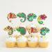 Kid's Reptile-themed Happy Birthday Cupcake Toppers 18-PC Set - This is a great lizard-themed birthday party baby shower party or reptile-themed party decoration for boys and girls - SugarGera - Buy Online on GoSupps.com