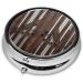 Rustic Stall Wooden Door Mini Round Pill Box - 3 Compartment Travel Pill Organizer | Portable Pocket Medicine Case for Home & Office - Buy Online on GoSupps.com