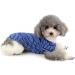 Zunea Striped Dog Shirt for Small Dogs & Cats - Soft Cotton Summer Tank Top - Blue - Size L (1 Pack) - Buy Online on GoSupps.com