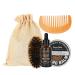 4pcs/set men's beard care 60g beard moisturising balm + 30g beard oil + comb + brush