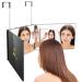 GLDDAO 3 Way Mirror for Self Hair Cutting  360 Trifold Barber Mirrors 3 Sided Makeup Mirror to See Back of Head  Used for Hair Coloring  Braiding  DIY Haircut Tool are Good Gifts for Men Women Black Without Led