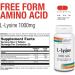 Solaray L-Lysine 1000mg Free-Form Amino Acid | Immune System & Cognitive Health Support | 90ct - 30 Servings - Buy Online on GoSupps.com