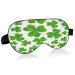 WELLDAY Sleep Mask St. Patrick's Day Clover Pattern Night Eye Shade Cover Soft Comfort Blindfold Blockout Light Adjustable Strap for Men Women