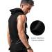 Babioboa Men's Tank Top Gym Hoodie - Sleeveless Fitness Bodybuilding Muscle Shirt with Pockets - Black L - Buy Online on GoSupps.com