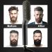 2-in-1 Hair & Beard Straightener Brush for Men - Ionic Fast Heating Adjustable Temp (120-200 ) - Perfect for Black Hair & Beard Styling - Buy Online on GoSupps.com
