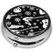 Shop Guitar Pattern Round Pill Box - 3 Compartment Mini Portable Travel Medicine Organizer - Buy Online on GoSupps.com