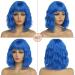 Establishment Short Blue Wig for Women | Ombre Bob with Dark Roots | Natural Synthetic Hair for Everyday Party & Cosplay (10 Inches) - Buy Online on GoSupps.com