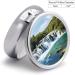 Round Pill Box - Krka River Waterfalls Print | 3 Compartment Medicine Organizer | Decorative Portable Pocket Pill Case - Buy Online on GoSupps.com