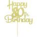 Sotpot Gold Glitter 80 Cake Topper 80th Birthday Cake Decorations for Birthday Party Anniversary Party Supplies 80th Cake Topper - Buy Online on GoSupps.com