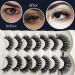 Buy 7 Pairs Curly False Eyelashes - Russian Strip Fluffy Cat Eye Lashes | Reusable Dramatic Look - Shop Internationally - Buy Online on GoSupps.com