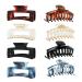 Zou.rena hair claw clips for women short thin hair 3.35 inches (8.5 cm) hair clips for girls long thick hair strong 8 pieces 3.5 inch glossy color
