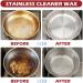 Metal Polishing Wax | Metal Care Stainless Cleaner Wax Rust Removal Cleaner Restorer Metal Polish Cleaner with Safe Ingredients for Pot Utensils Flume Faucet Range Hood Rowces - Buy Online on GoSupps.com
