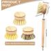 CZAYEFNH Dish Brush 3 Replacement Heads Natural Washing Up Brushes Heads Soft Sisal Bristle Dish Scrubber Palm Brush for Kitchen Cleaning Pots Pans - Buy Online on GoSupps.com