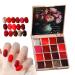 Lyricalist Solid Nail Gel Palette | Manicure Cream Palette for Gel 16 Colors - Manicure Palette Small Solid Glue for Nail Gel for Women and Girls Salo
