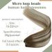 LAAVOO Microbead Extensions - Real Hair Brown Blonde 45cm Micro Weft - Remy EZ Weft 50g #8/60/8 - Lightweight & Breathable - Buy Online on GoSupps.com