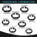 32-Piece Genuine Hematite Rings Set | Non-Magnetic Black Stone Rings | Size 6-13 | Negative Energy Jewelry for Teens - Buy Online on GoSupps.com