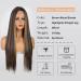 28 Inch Long Straight Highlights Wig for Black Women - Brown Mixed Blonde Synthetic Hair - Heat Resistant Fibre - Ideal for Daily & Party Use - Buy Online on GoSupps.com