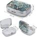 Buy Stylish Almond Blossom Print 2 Compartment Pill Box | Decorative Metal Pill Organizer for Pocket & Purse - International Shipping Available - Buy Online on GoSupps.com