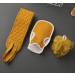 3-Piece Shower Sponge Set | Bath Sponge Set with Back Scrubber and Exfoliating Glove Sponge for the Body with Exfoliating Function - Buy Online on GoSupps.com