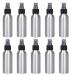 Uheng 10 Pack 1oz Aluminium Fine Mist Spray Bottles, Refillable Perfume Atomizer Empty Beauty Metal Sprayer Essential Oil Cosmetic Travel Container 1oz(30ML)-10Pack|black