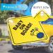 TIESOME 2 pcs Baby on Board Car Warning Sticker Set Giraffe + Lion | Reusable Decal with Suction Cups | Baby in Car Window Cling Sign - Buy Online on GoSupps.com