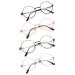 4 Pack Reading Glasses for Women Men Retro Round Metal Frame + Glasses Strap 4 Pack 1.5 Diopters