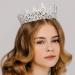 AW BRIDAL Crystal Wedding Tiara Crown - Rhinestone Queen Crown for Women - Silver Bridal Party Hair Accessory - Buy Online on GoSupps.com