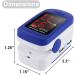 Zacurate 500BL Navy Blue Fingertip Pulse Oximeter - Accurate Blood Oxygen Monitor - Buy Online on GoSupps.com