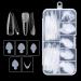 BNG 108 pieces French Forms sticker for nail gel duet system 5 * 12 stickers & 2 * 24 dual forms reusable silicone pads stencil dual forms for French manicure
