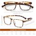 DOOViC Blue Light Filter Reading Glasses - Square Frame Large Lenses Prescription Strength 1.25 Floral Design - Buy Online on GoSupps.com