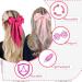 2Pcs Big Hair bow Hair Bows for Women Bow Hair Clip Elegant Solid Color French Barrette Bows For Hair With Long Silky Satin Hair Barrettes Accessories Bow Hair Clips for Women Girls(Pink+ Hot-pink) - Buy Online on GoSupps.com
