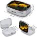 Beautiful Yellow Roses Print Pill Box | 2 Compartment Portable Medicine Organizer | Decorative Metal Case for Pocket & Purse - Buy Online on GoSupps.com