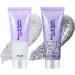 Go Ho Silver and White Body Glitter Set Singer Concerts Face Glitter Gel Makeup Holographic Long Lasting Chunky Sequins Glitters for Eye Lip Hair Nails Festival Rave Accessories White+ Silver