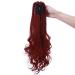 Ponytail Extension - Clip-In Braid Heat-Resistant Hair Parts 18 Maroon Mix Dark Red - Realistic Smooth & Wavy Hair - Buy Online on GoSupps.com