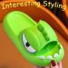 Yeteeepot Children's Summer Slippers - Boys & Girls Cartoon Slides Beach Sandals in Light Green (27/28 EU) - Buy Online on GoSupps.com