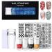 14-Piece Nail Stamp Set | 8 Nail Stamping Plates Scraper & 4 Polishes - Perfect for Gorgeous Nail Art - Buy Online on GoSupps.com