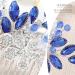 Flayem Wedding Hair Side Comb Bridal Blue Rhinestone Headpieces Flower Leaf Hair Comb Bride Bridesmaid Hair Accessories for Women - Buy Online on GoSupps.com